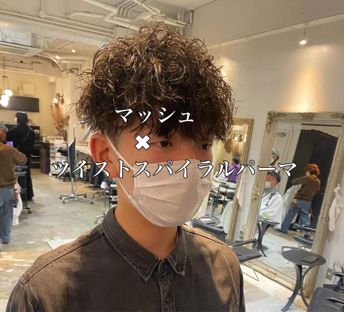 ミディアム カット パーマ バレイヤージュ職人 🔥代表YU-SHIのヘアスタイル