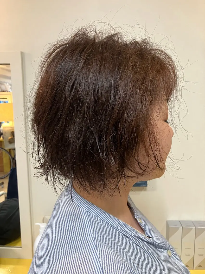 ミディアム ミディアムパーマ 横田 尚登のヘアスタイル