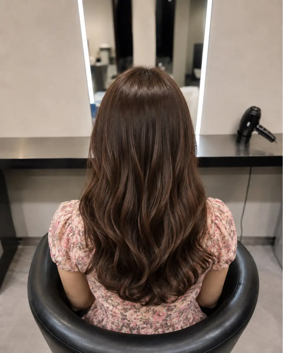 ミディアム カラー ブラウンカラー トリートメント 🌈ウルトワ水素 髪質改善naru🌈のヘアスタイル