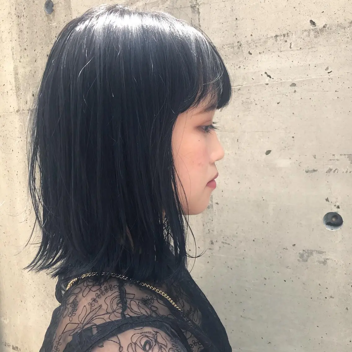 ミディアム カラー ネイビーカラー emme エミィ/立川のヘアスタイル
