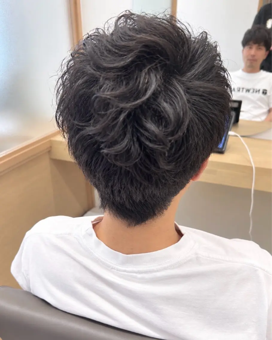 ショート メンズ メンズパーマ カット パーマ 久木原 ゆりのヘアスタイル