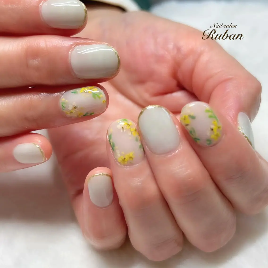 ネイル フラワーネイル Nail salon Rubanのネイルデザイン