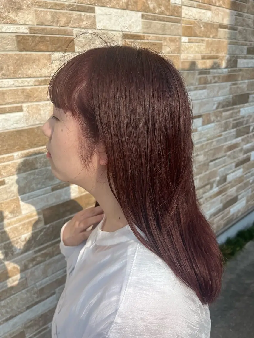 ミディアム カラー ramphy 柴原 夢奈のヘアスタイル