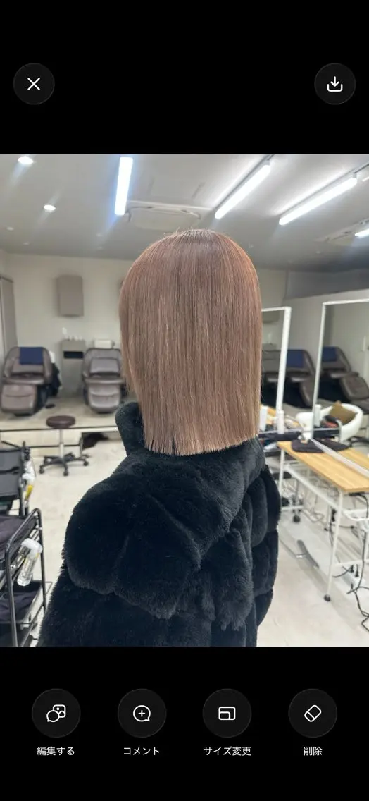 ミディアム カラー カット ヘアカラー 丸山 心 / 艶カラーのヘアスタイル