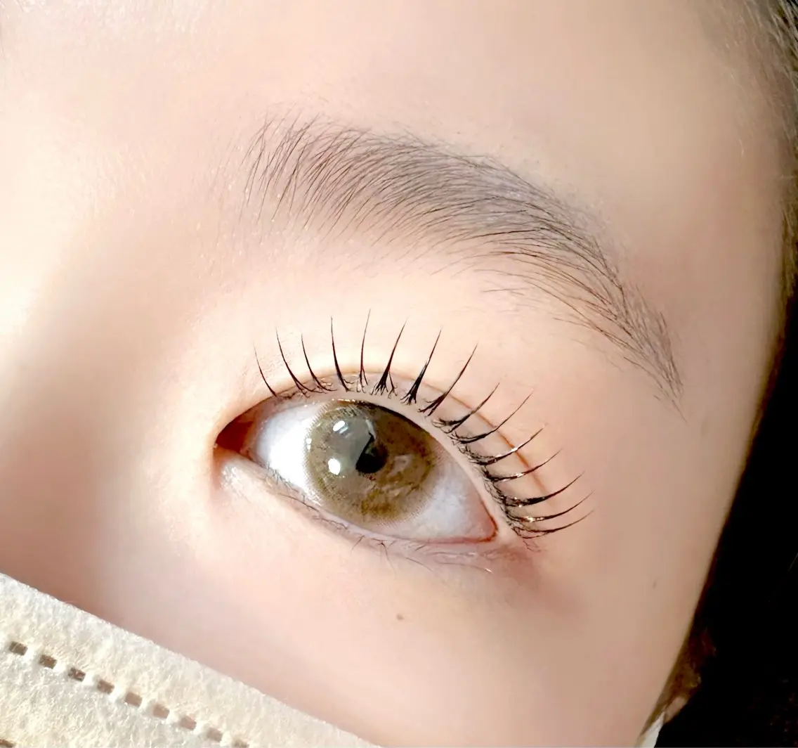 🌻ギュン上げ希望　長さ最大限まつ毛パーマ🌻　ストレートデザイン二重さん向きですの写真
