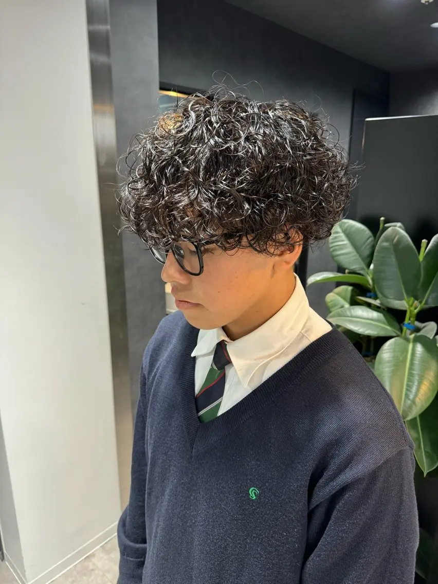 パーマ メンズ ツイスパ/シャドウ MANARUのヘアスタイル