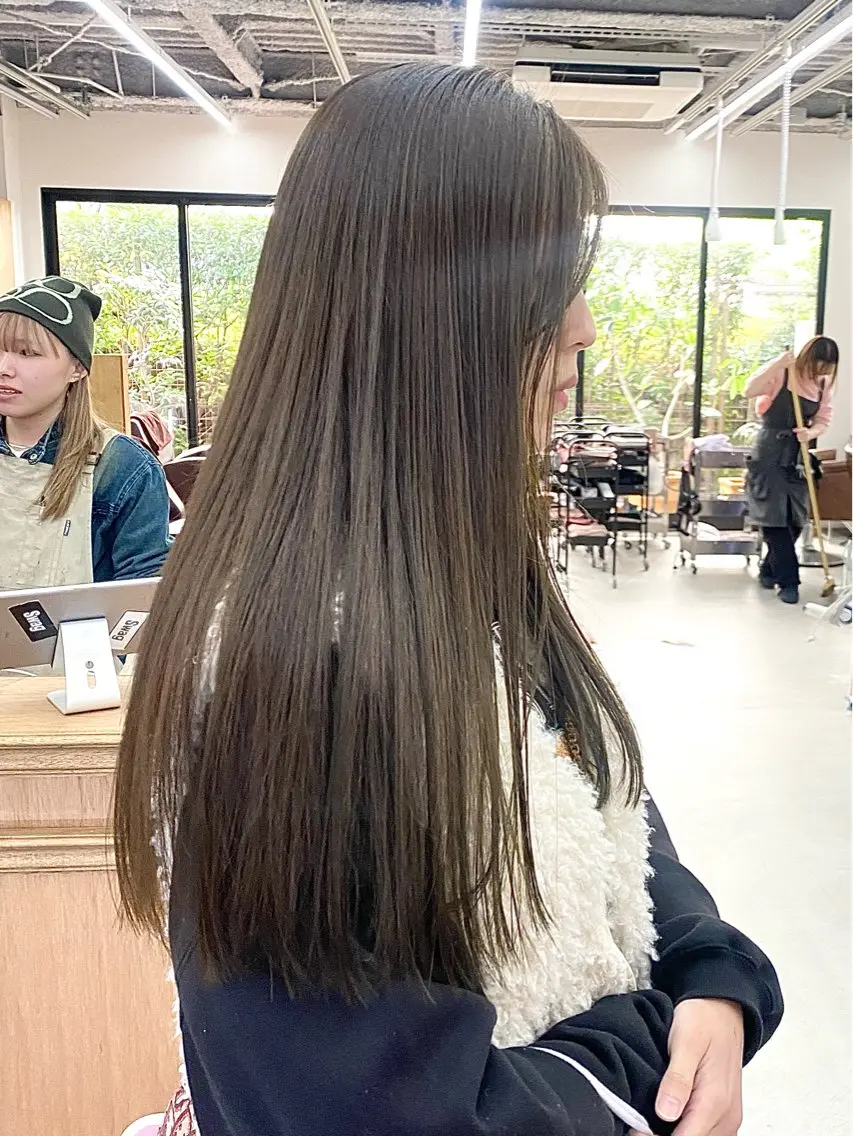 ロング カラー ヘアアレンジ カット ヘアカラー トリートメント ハル🌸柔色/ ブリーチなし/艶髪のヘアスタイル