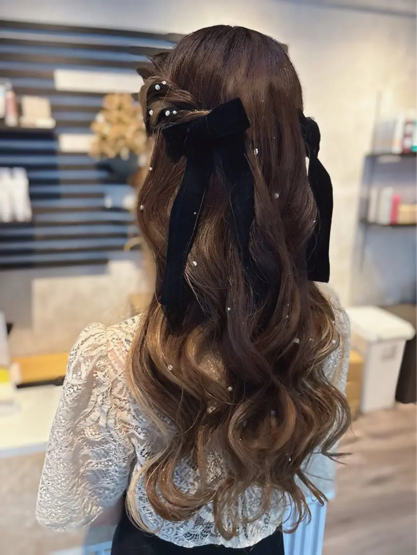 ヘアアレンジ 結婚式・ブライダル ヘアセット Noe' Akariのヘアスタイル