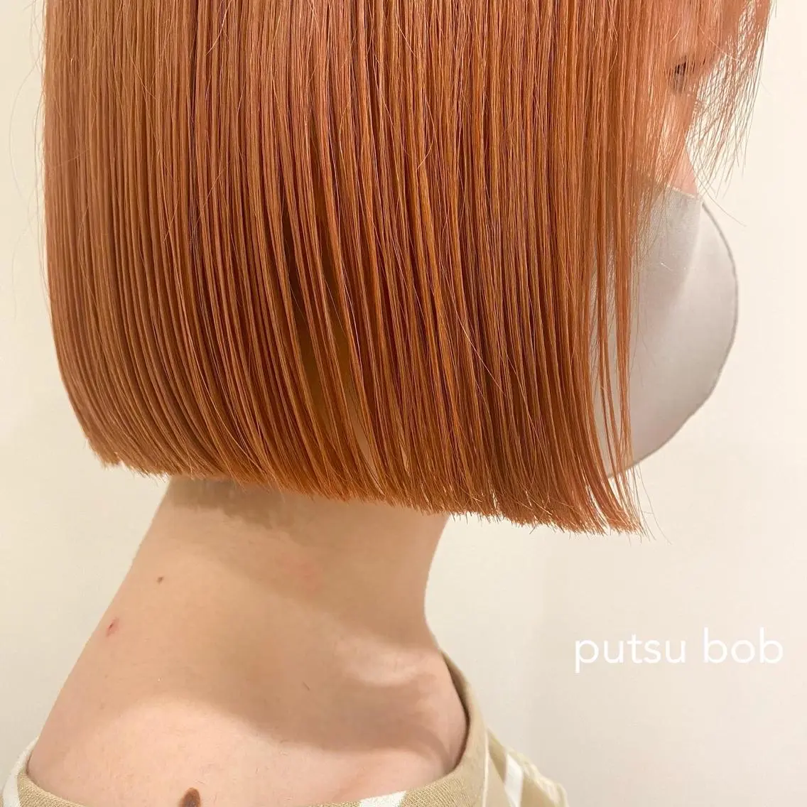 ミディアム 縮毛矯正ボブ&顔まわ レイヤー♡TOMOEのヘアスタイル