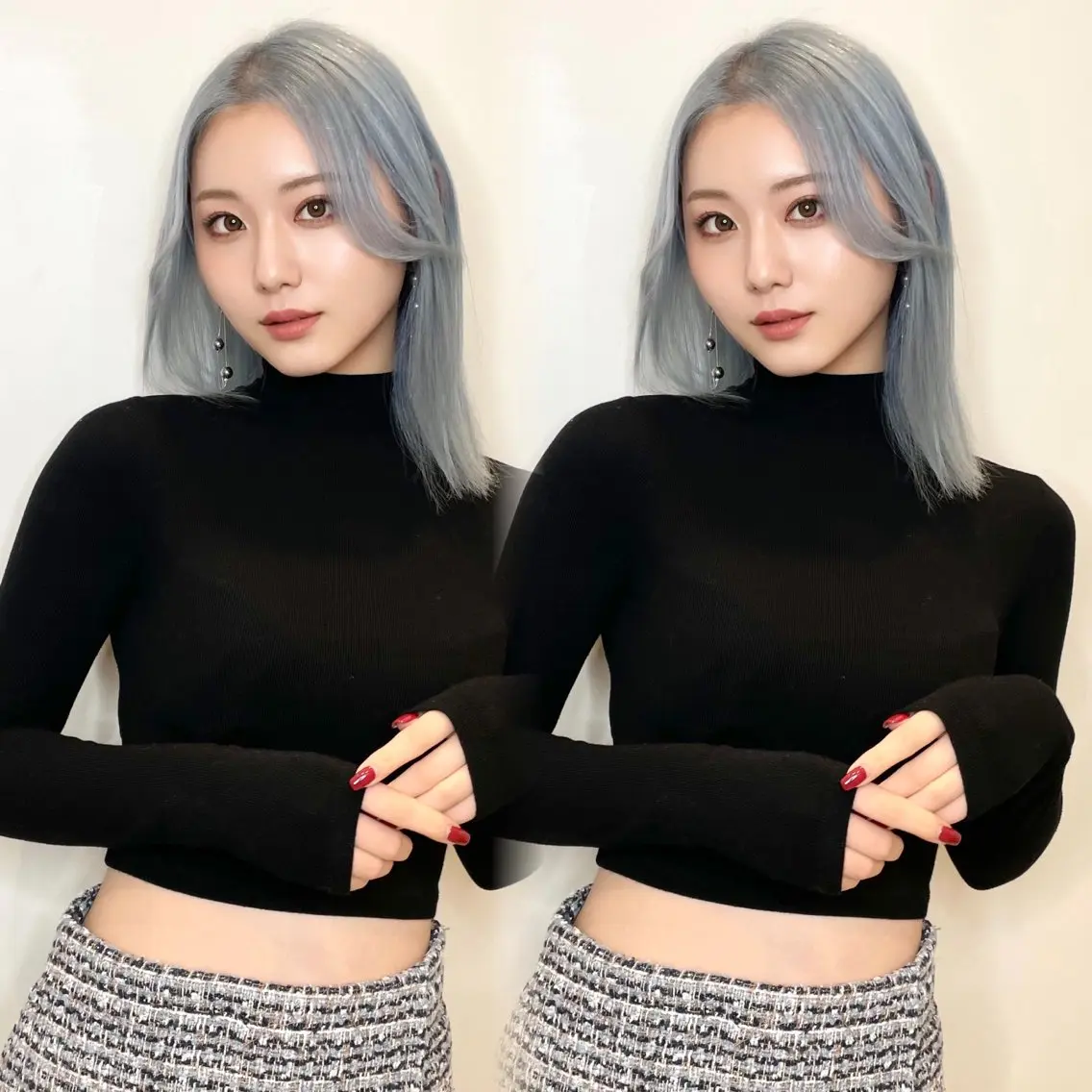 ミディアム カラー ヘアカラー 髪質改善ストレート 韓国風レイヤー池袋のヘアスタイル