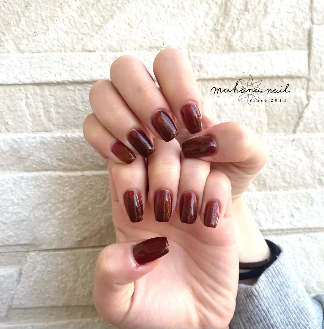 ネイル マグネットネイル ワンカラーネイル mahana nailのネイルデザイン
