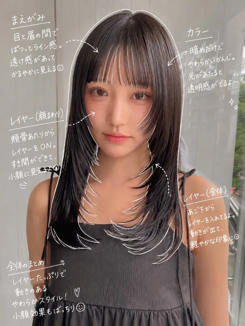 セミロング カラー 髪質改善 トリートメント カット ヘアカラー トリートメント レイヤー×髪質改善✨ 渋谷/佐藤侑哉のヘアスタイル