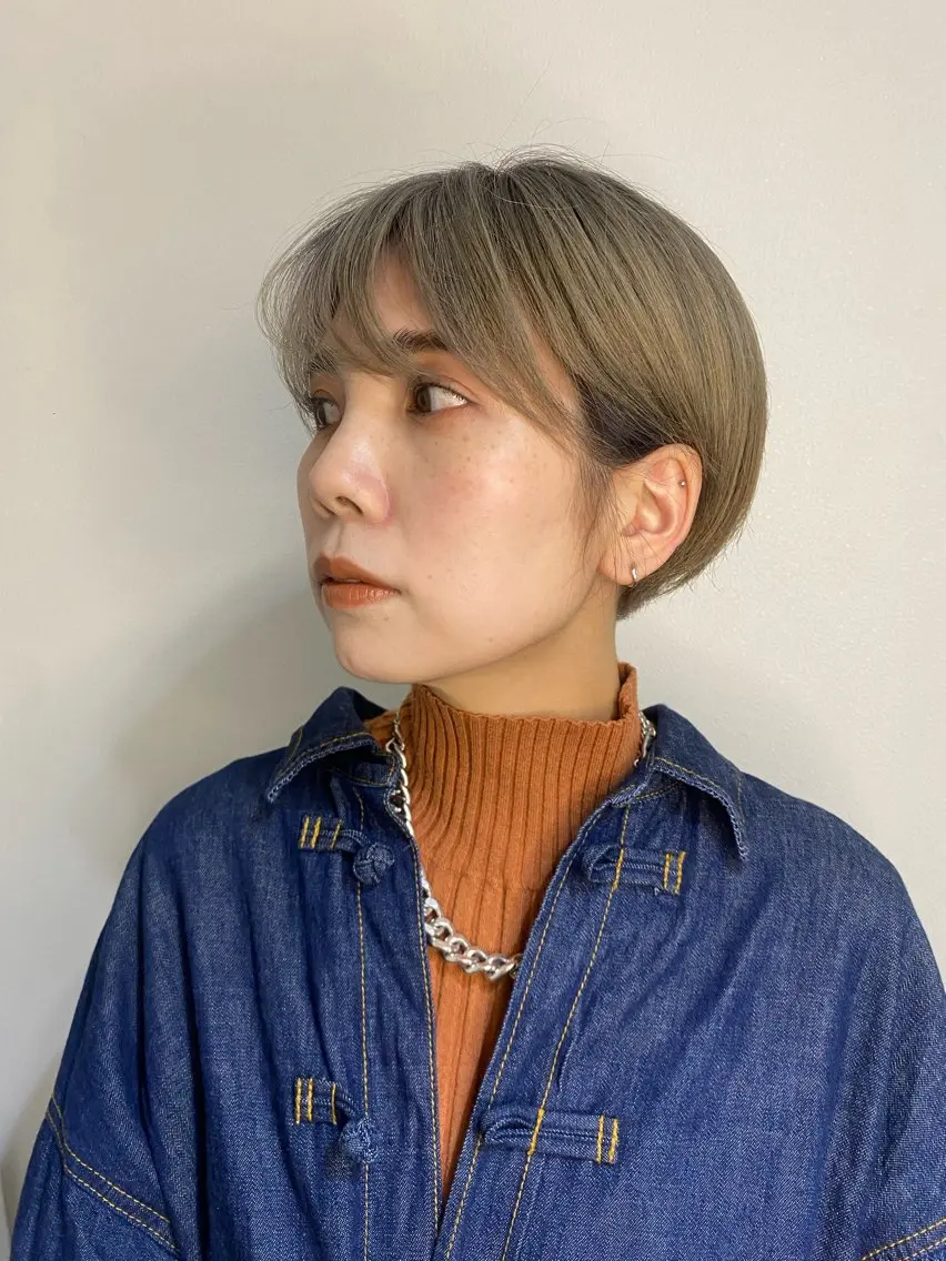 ショート カット ヘアカラー トリートメント 山本 芳喜のヘアスタイル