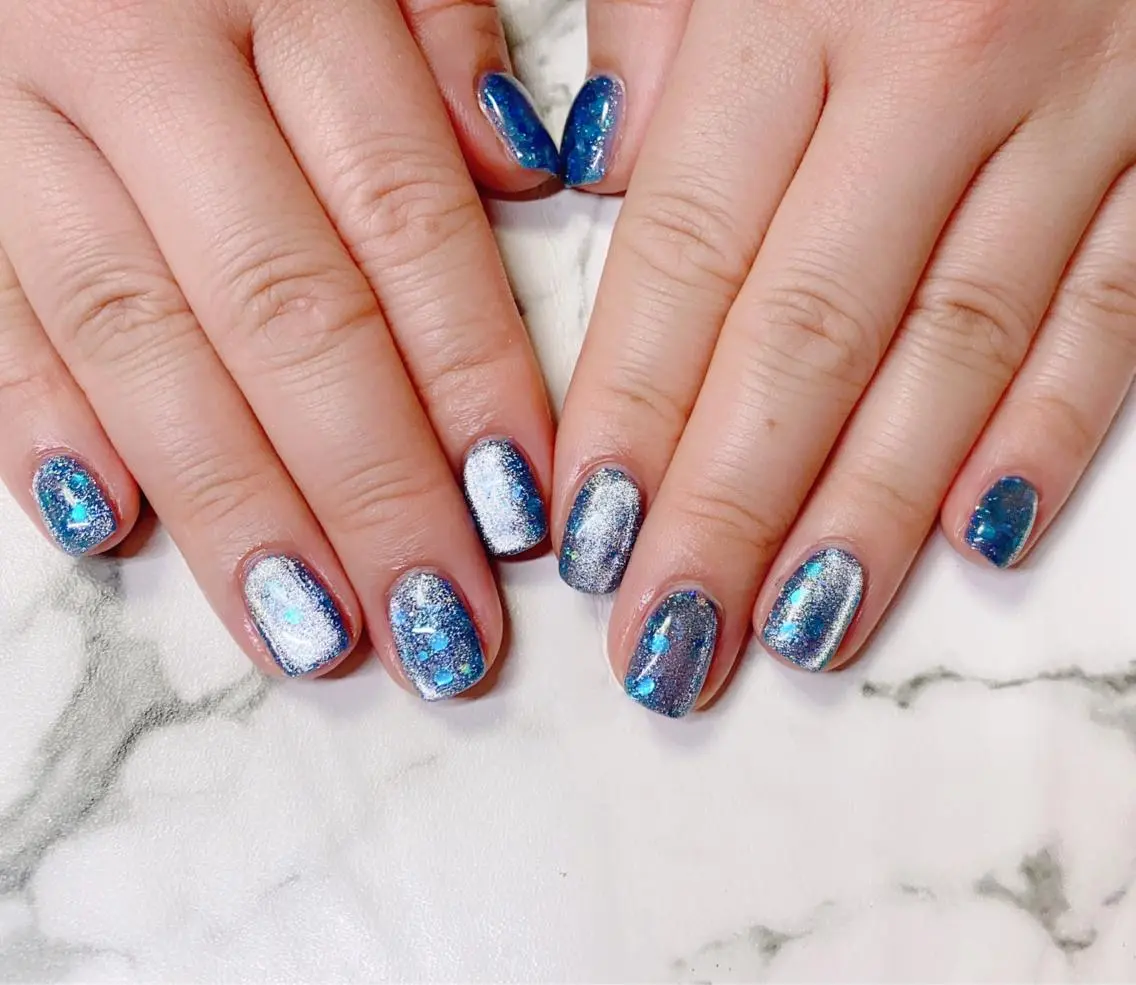 ロング カラー ネイル Q Free nailsのネイルデザイン