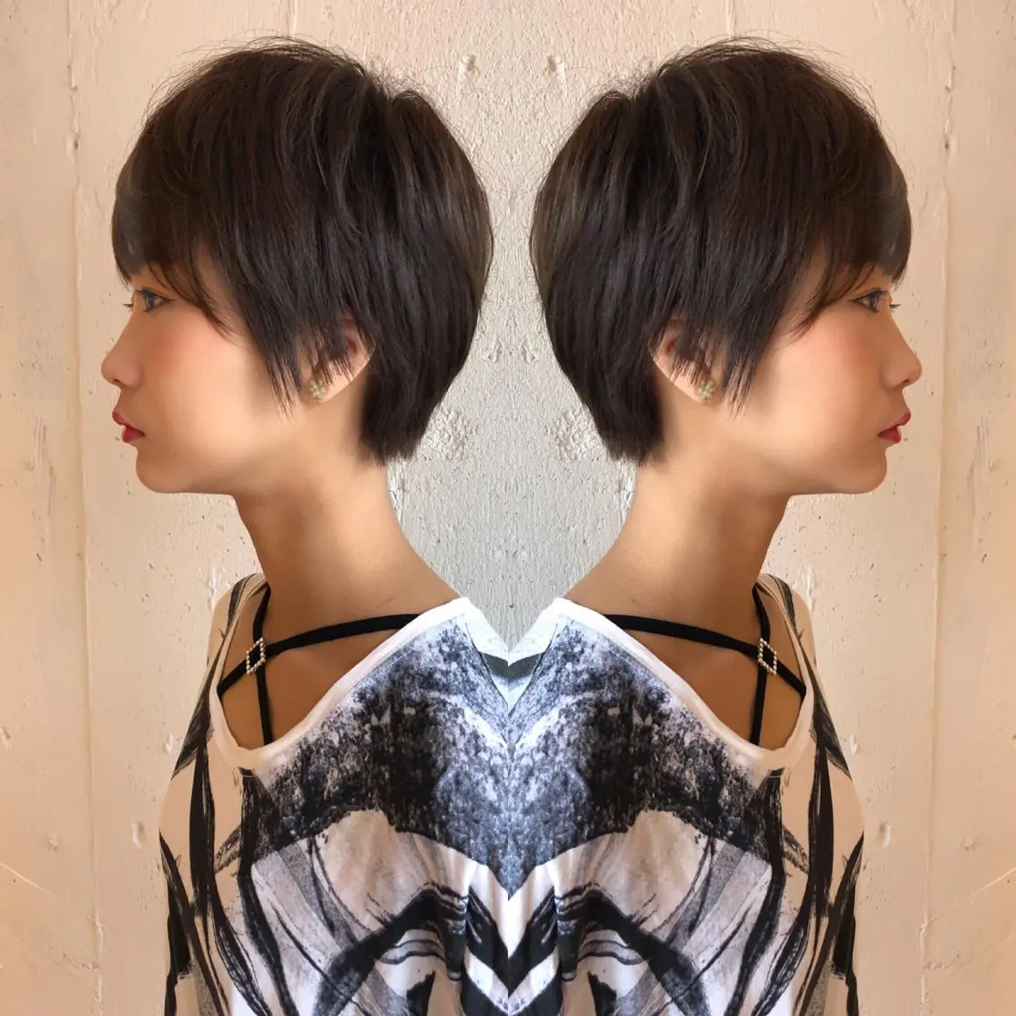 ショート アッシュ ショートヘア あらき ちさとのヘアスタイル