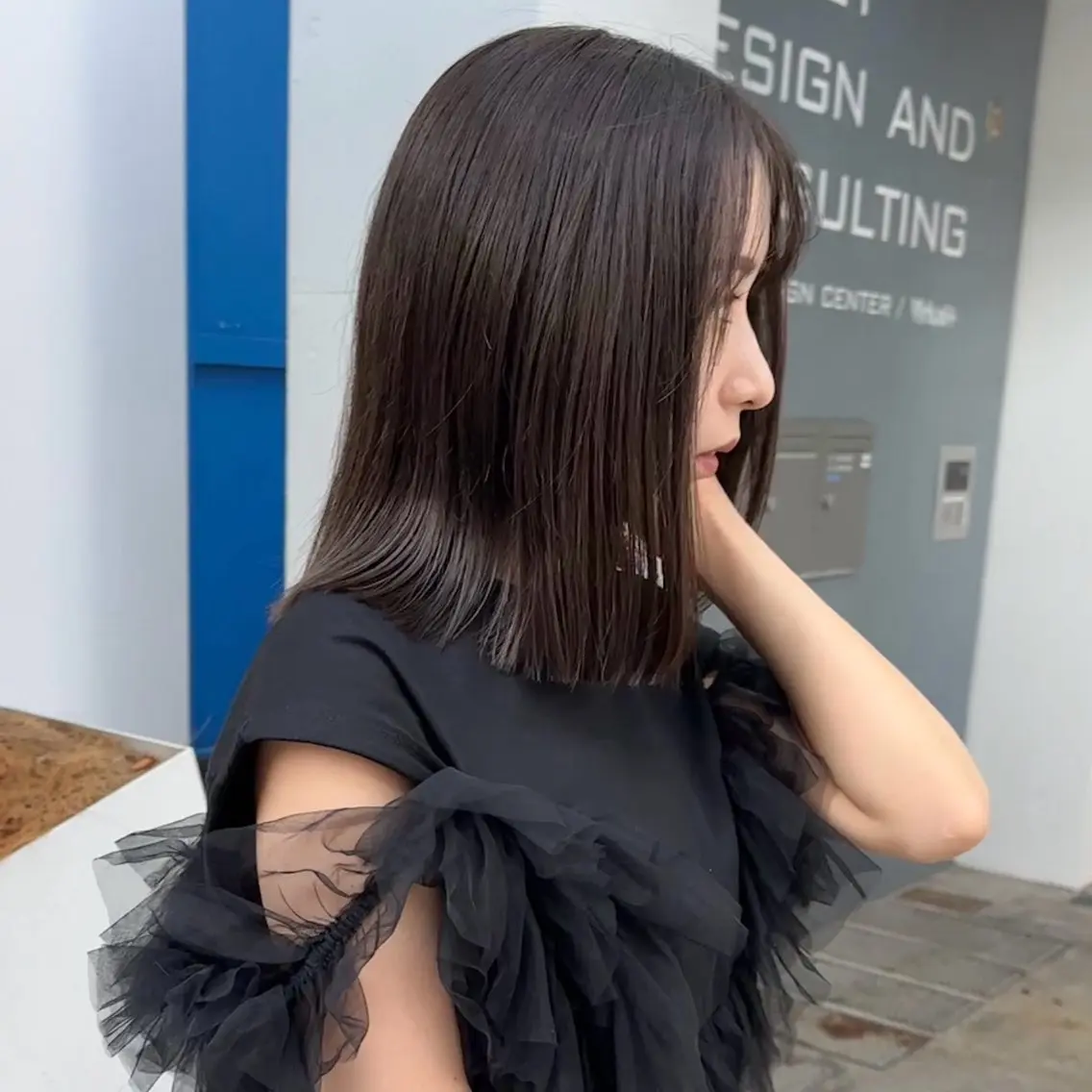 ミディアム カラー 艶カラー×似合わせ カットshihomiのヘアスタイル