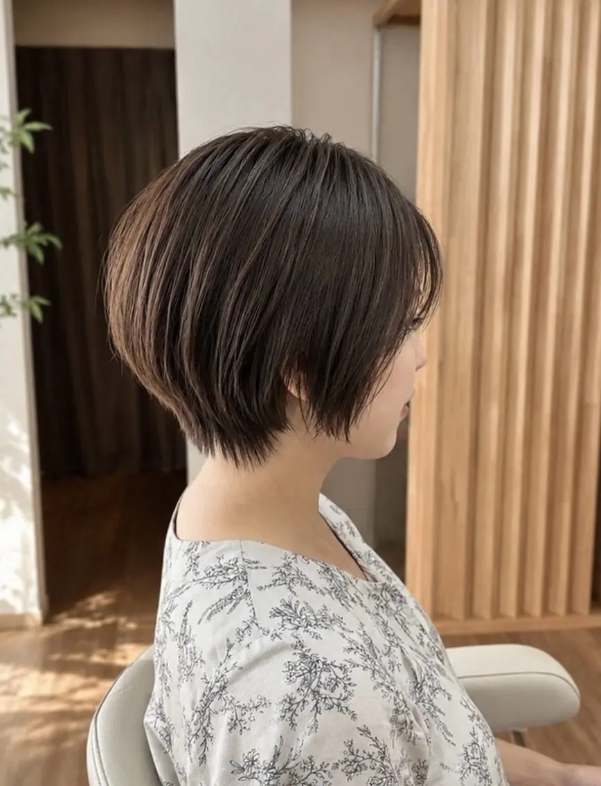 ショート 丸みショート ショートヘア カット ヘアカラー トリートメント 艶髪カラー/髪質改善 細貝 舞利のヘアスタイル