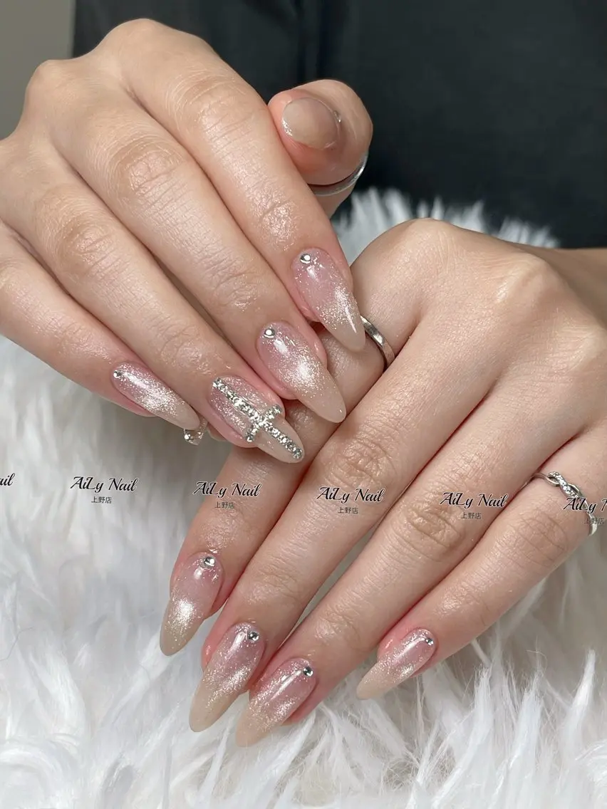 ネイル アートネイル ジェルネイル マグネットネイル ニュアンスネイル シンプルネイル ハンドネイル AiLy Nail 上野店のネイルデザイン