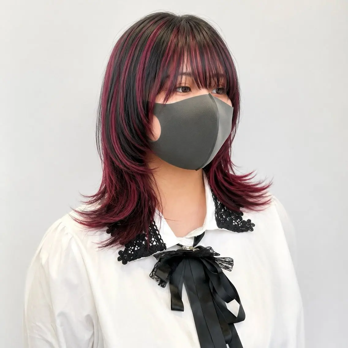 ミディアム カラー カット ヘアカラー トリートメント 癖戻りなし縮毛矯正× 髪質改善✂︎戸祭　伶のヘアスタイル