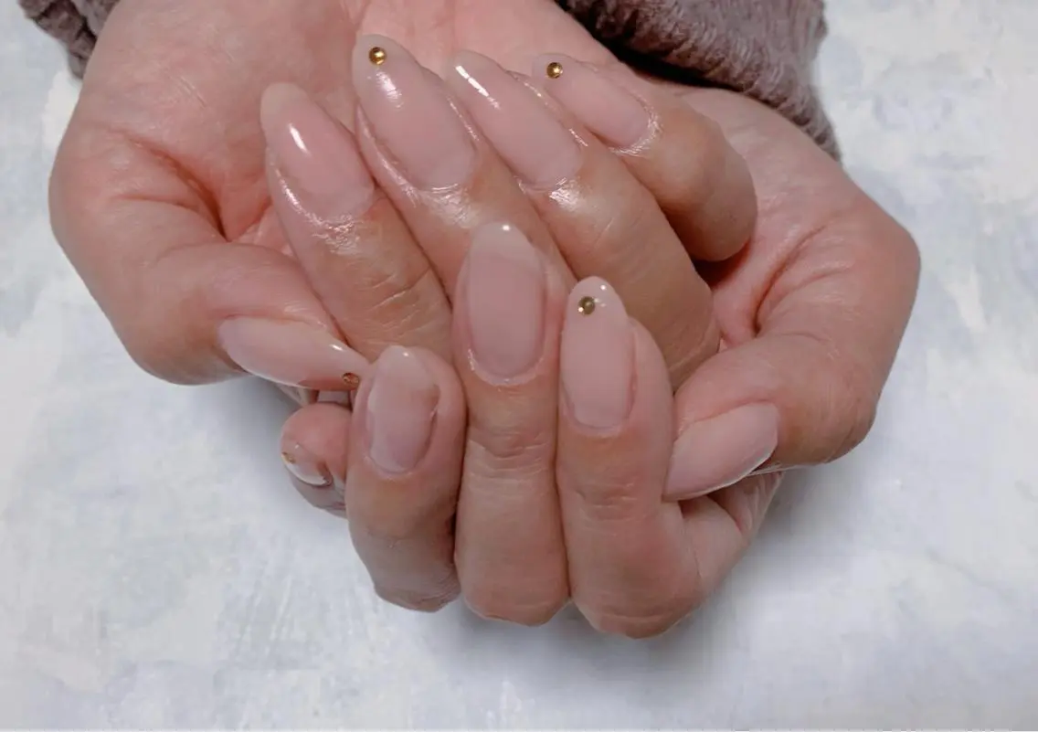 ネイル ワンカラーネイル ストーンネイル COCO Nail　光が丘駅近のネイルデザイン