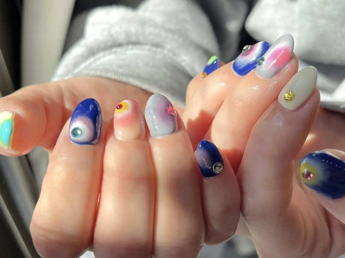 ネイル アートネイル 持ち込み 🦋y y Nail 🤍のネイルデザイン