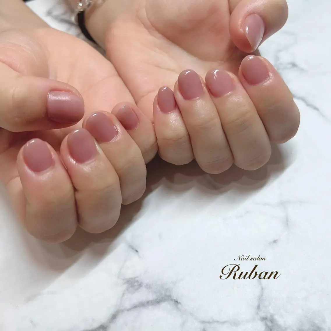 ネイル オフィスネイル ワンカラーネイル ショートネイル シンプルネイル Nail salon Rubanのネイルデザイン