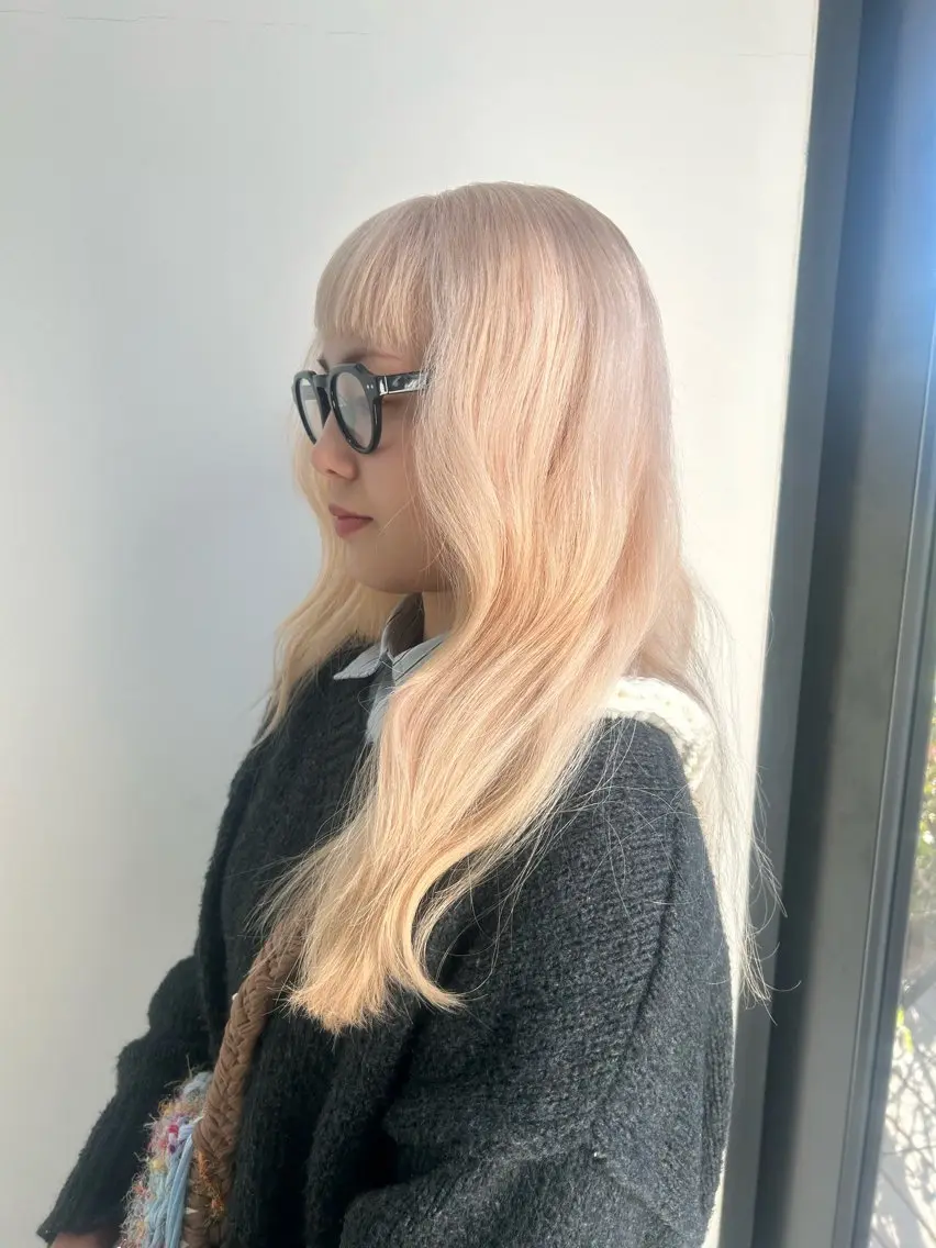 カラー ブリーチ カット ヘアカラー 🎀艶ハイトーン特化 🎀セナのヘアスタイル
