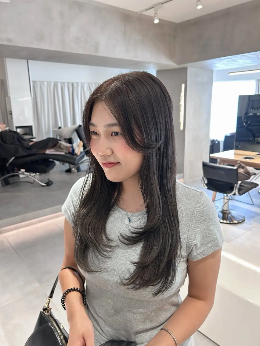 ロング カラー キッズ 🪞透け感&韓国ヘア 🪞honokaのヘアスタイル