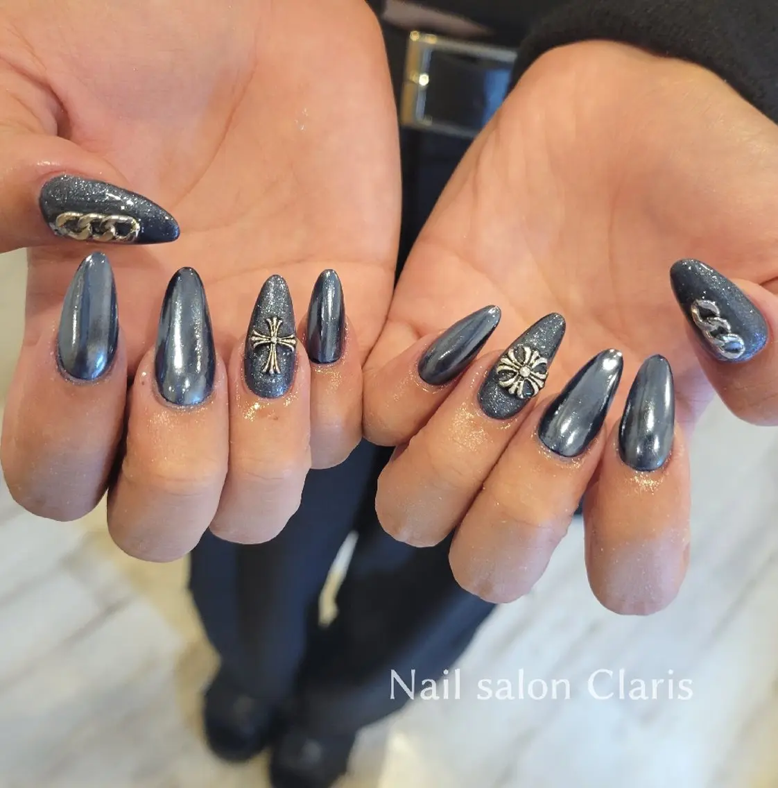 ネイル スカルプネイル シンプルネイル Nailsalon Clarisのネイルデザイン