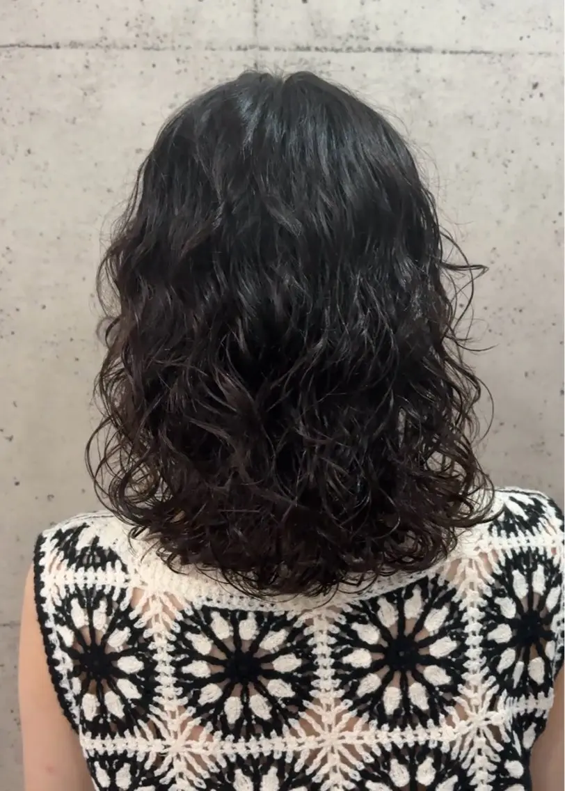 セミロング セミロングパーマ 大澤 直也のヘアスタイル