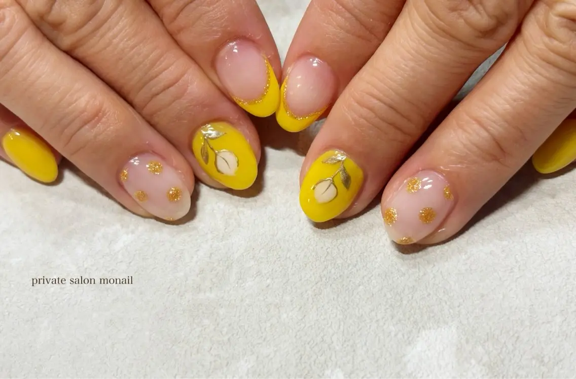 ネイル 春ネイル ハンドネイル nail salon monailのネイルデザイン