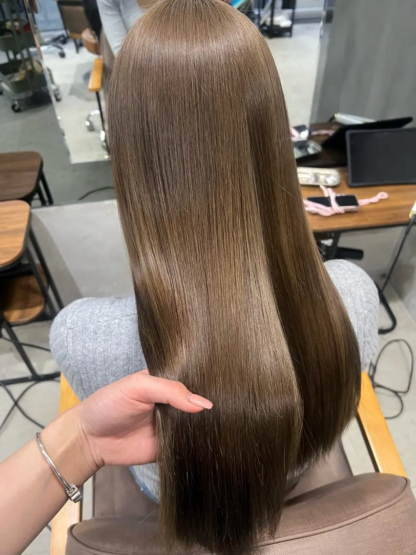 ロング カット ヘアカラー maya🇰🇷韓国 レイヤー/顔まわりのヘアスタイル