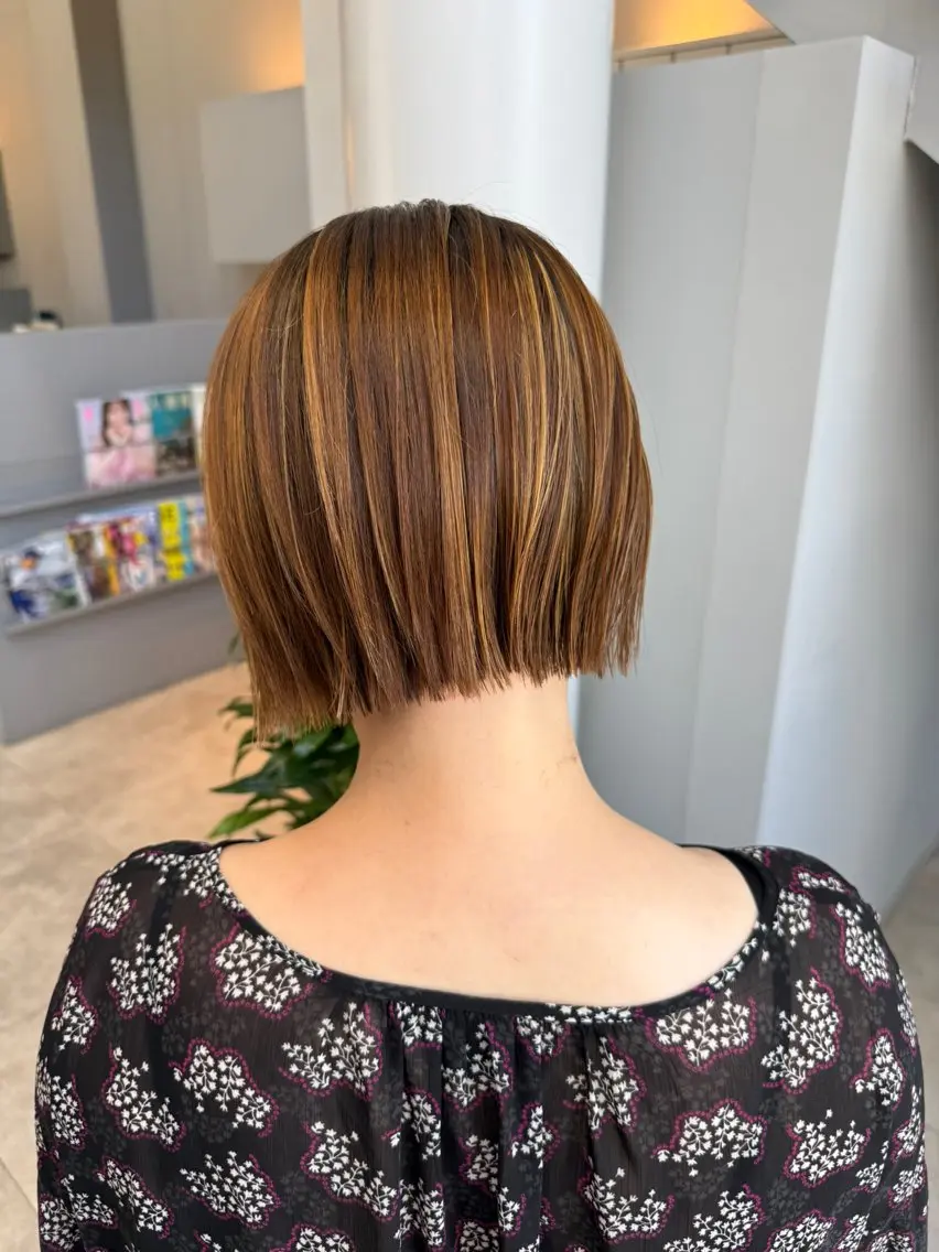 ショート カラー ハイライトカラー ハイライト 石原圭悟 /ショート/艶カラーのヘアスタイル