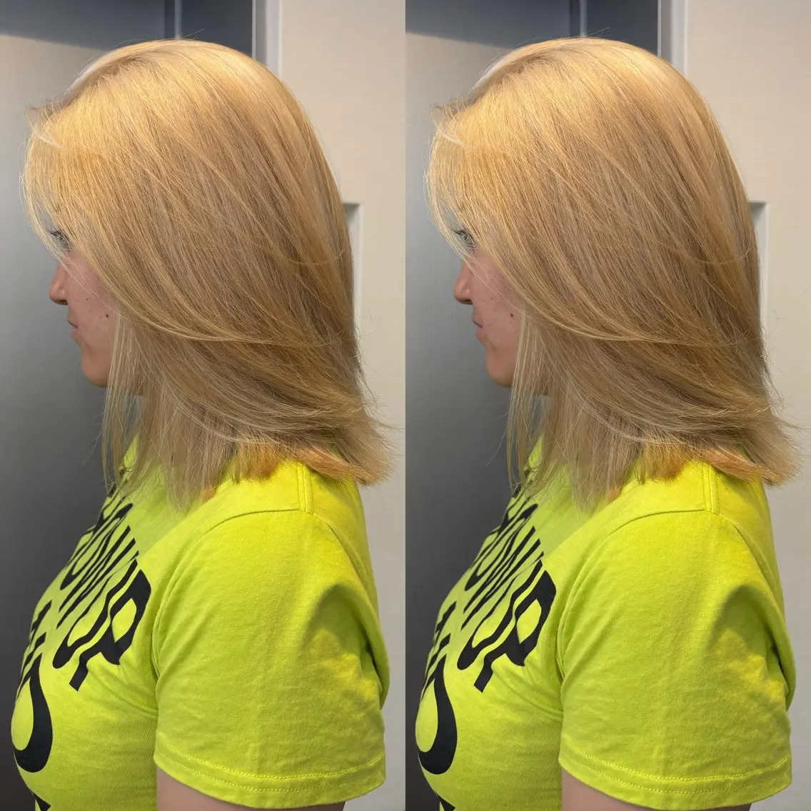 ミディアム カラー ブロンド ヘアカラー トリートメント なんば、心斎橋🍓 ハイトーンnicoのヘアスタイル