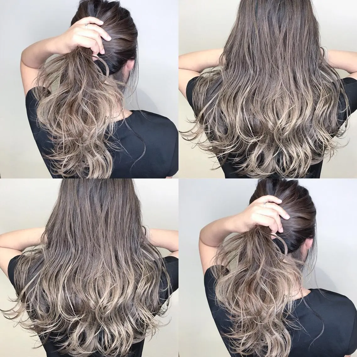 セミロング カラー 髪質改善カラー韓国風 レイヤーtudaのヘアスタイル