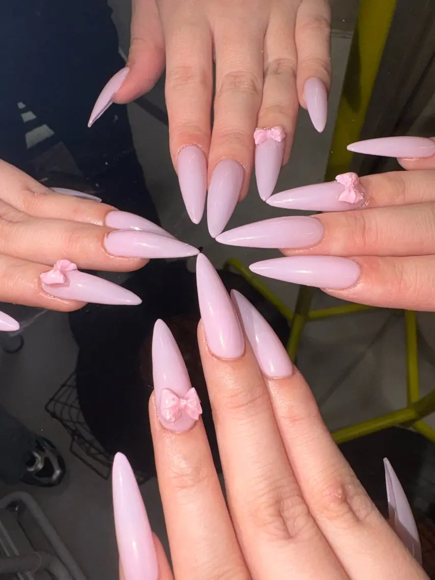 ネイル ロングネイル 33nail✴️栄 スミレ❇️Gel-xのネイルデザイン