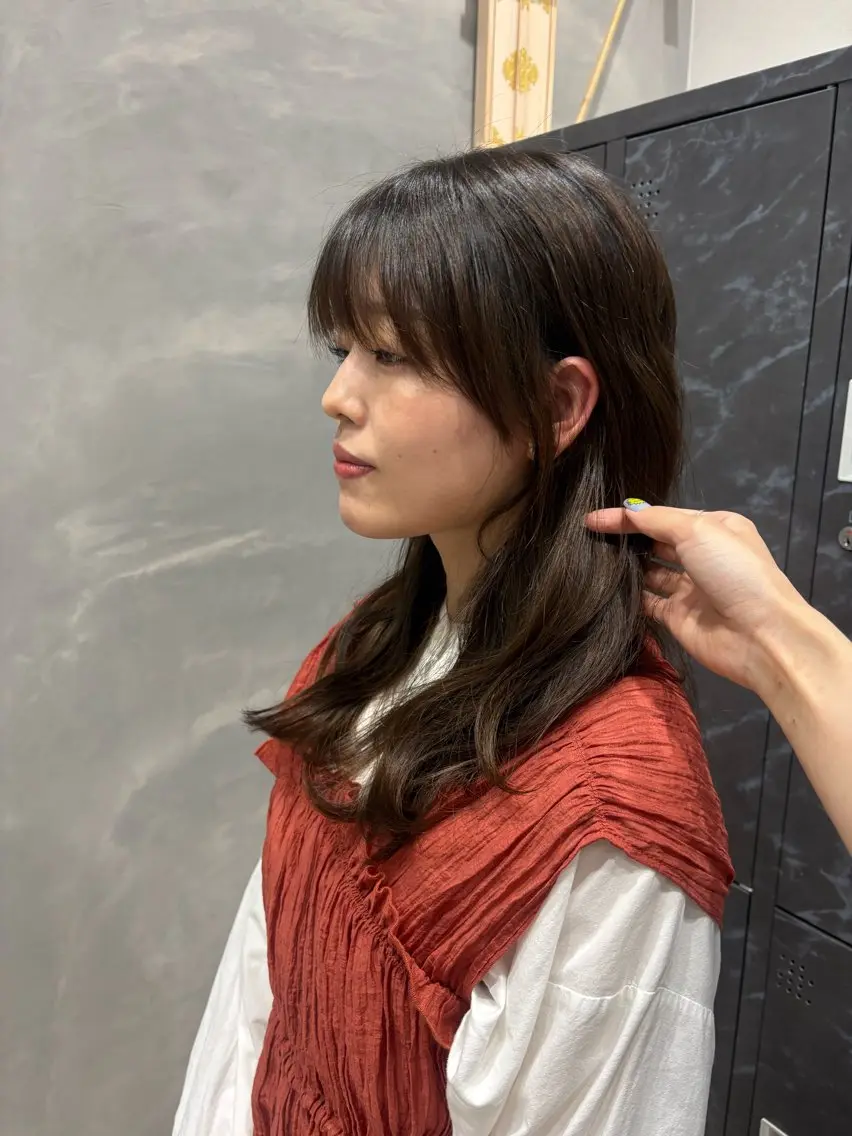 セミロング カラー ブラウンカラー 透明感カラー カット ヘアカラー トリートメント 🪿透明感/艶カラー ﾜﾀﾅﾍﾞｱｵｲのヘアスタイル