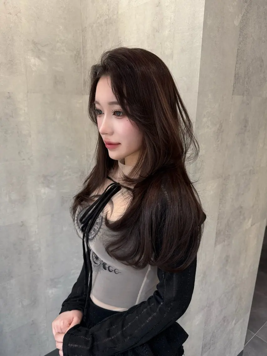 セミロング ヘアカラー トリートメント 💖艶髪/韓国ヘア 💖asukaのヘアスタイル