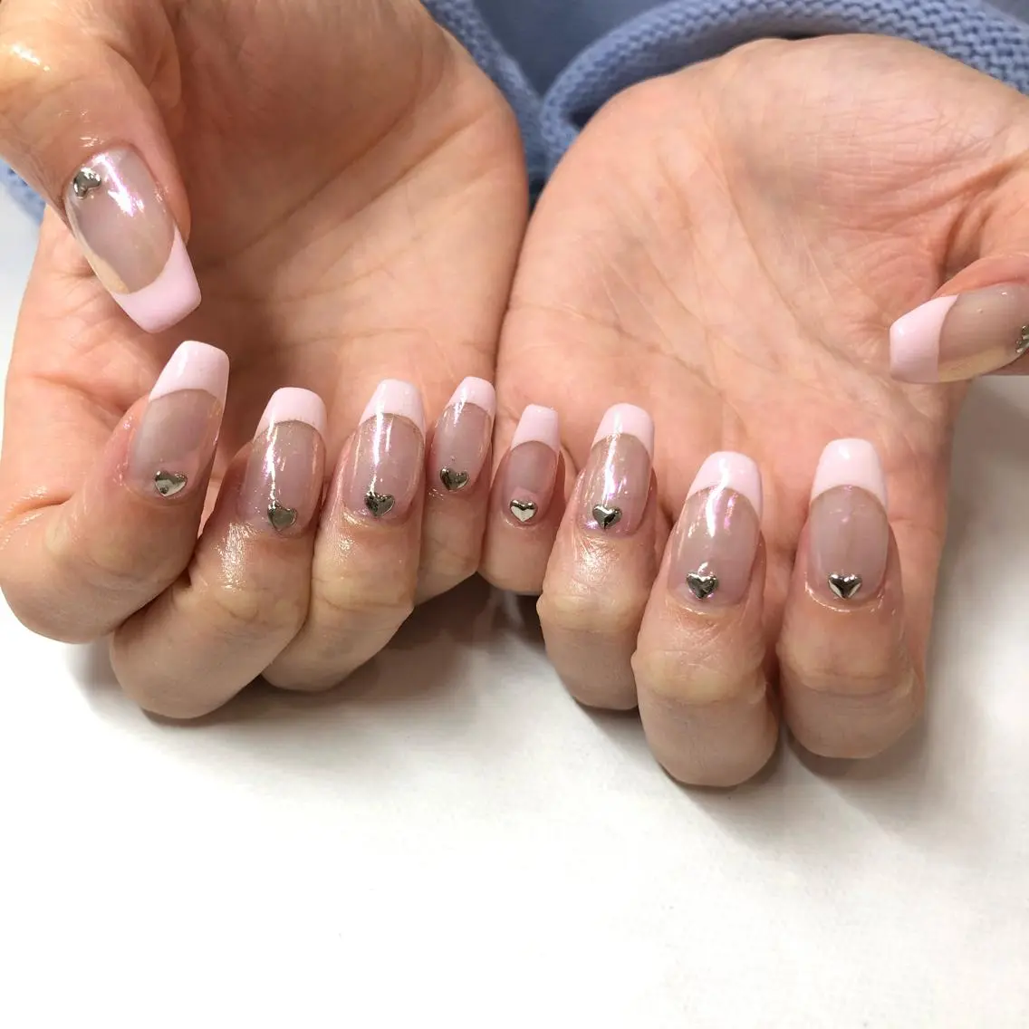 ネイル オーロラネイル フレンチネイル 🎀AYAKO 🎀中韓ネイルのネイルデザイン