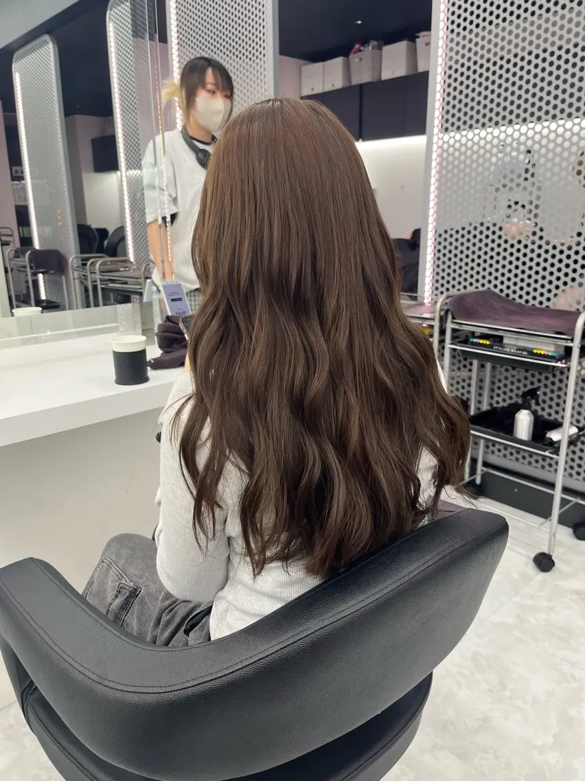 ロング カラー ベージュカラー オリーブベージュ 💖トレンド春夏 カラー💖FUTAのヘアスタイル