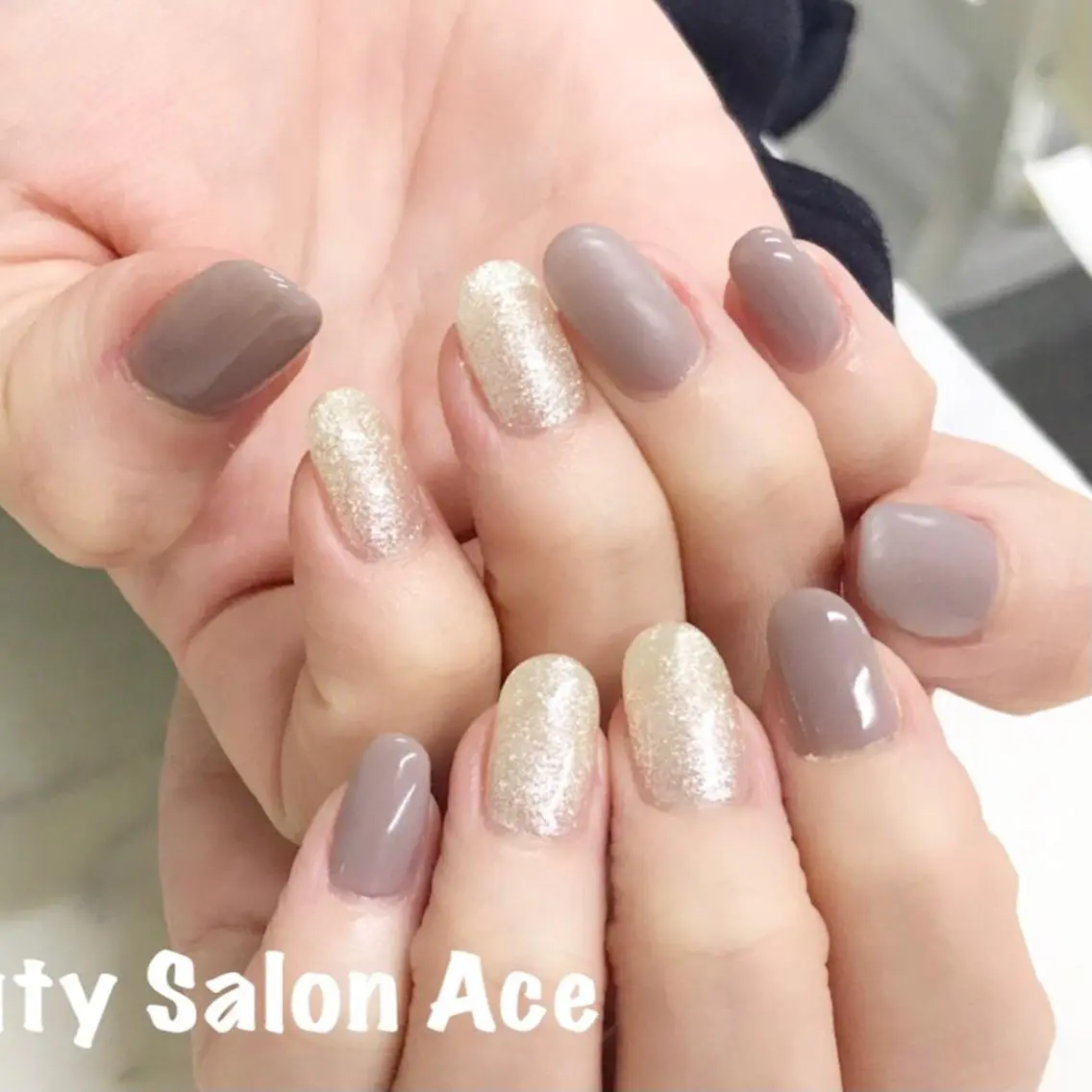 ネイル ラメ(グリッター) マットネイル 池袋フィルイン Ace♡Nailのネイルデザイン