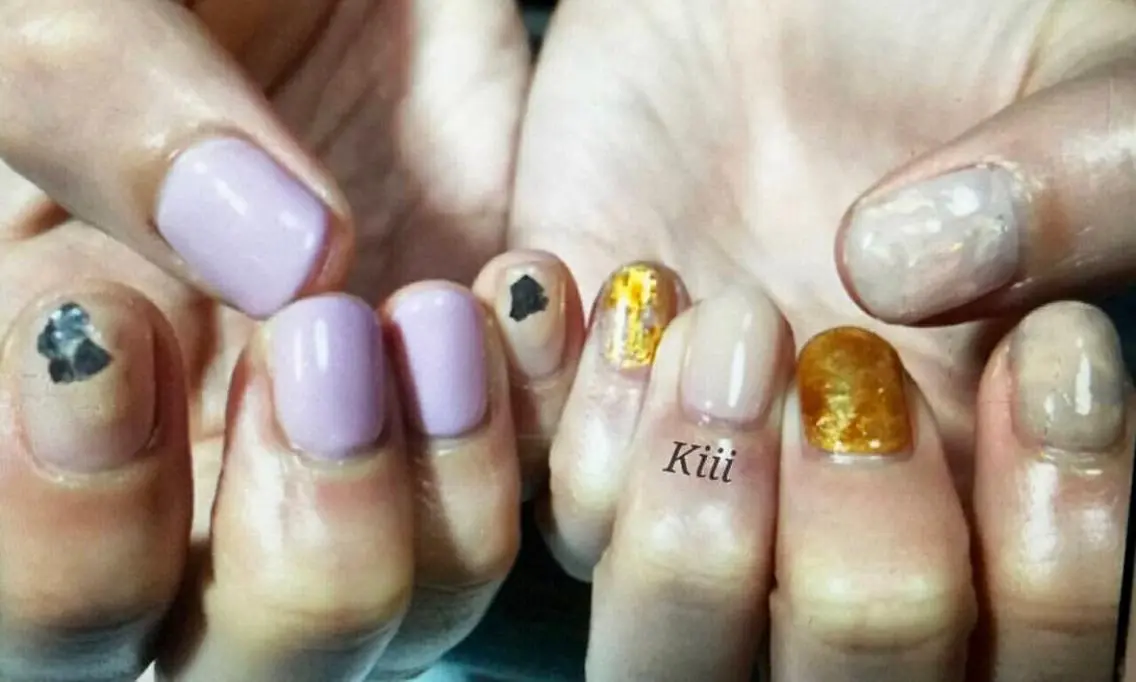 ネイル ショートネイル ハンドネイル フットネイル kiii.__ ✴︎*のネイルデザイン