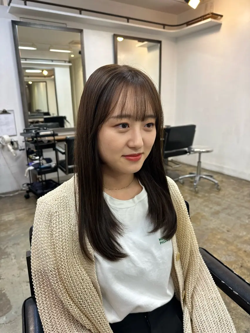 ロング ヘアカラー 田口 樹理のヘアスタイル
