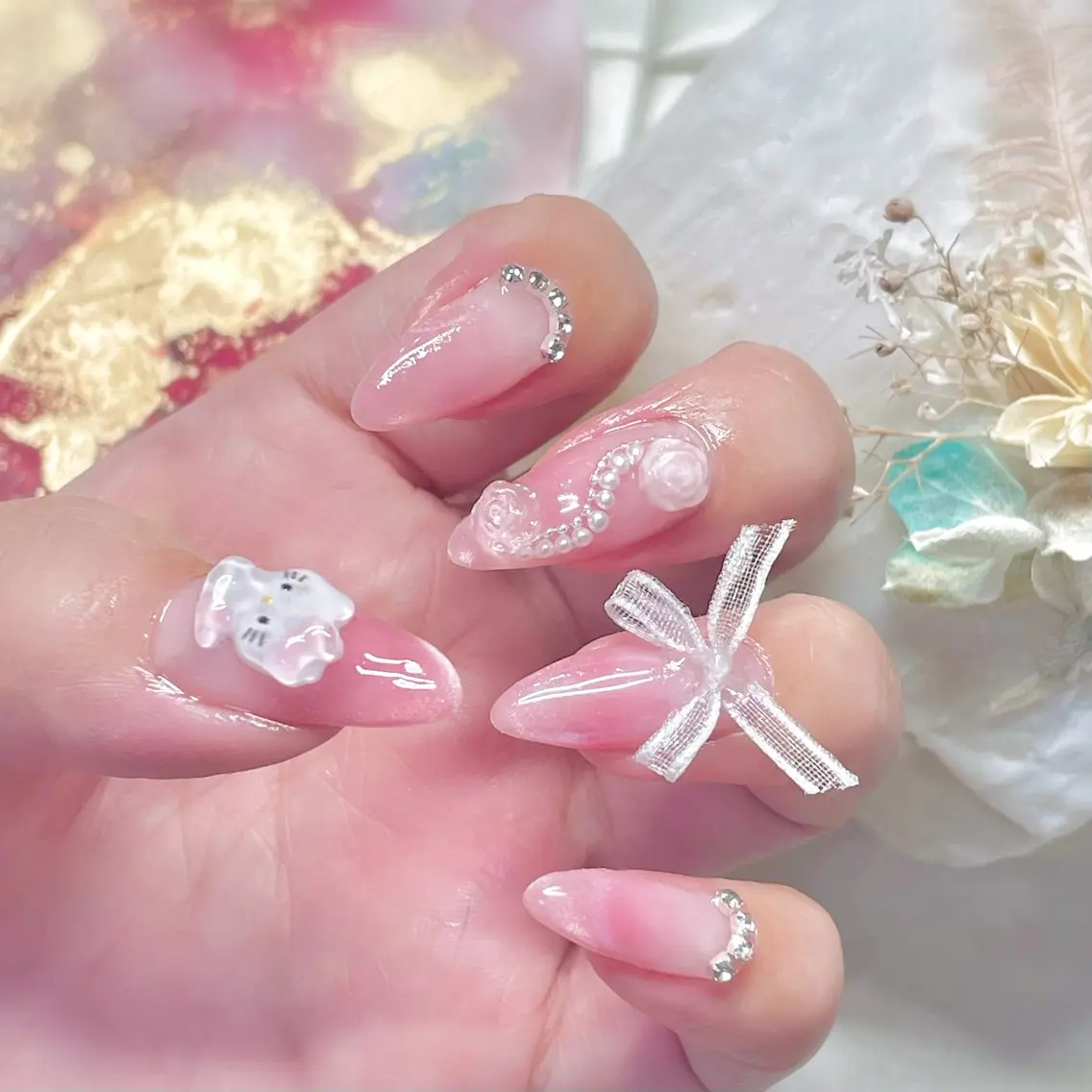 ネイル 長さ出し ハンドネイル RUMI nailのネイルデザイン