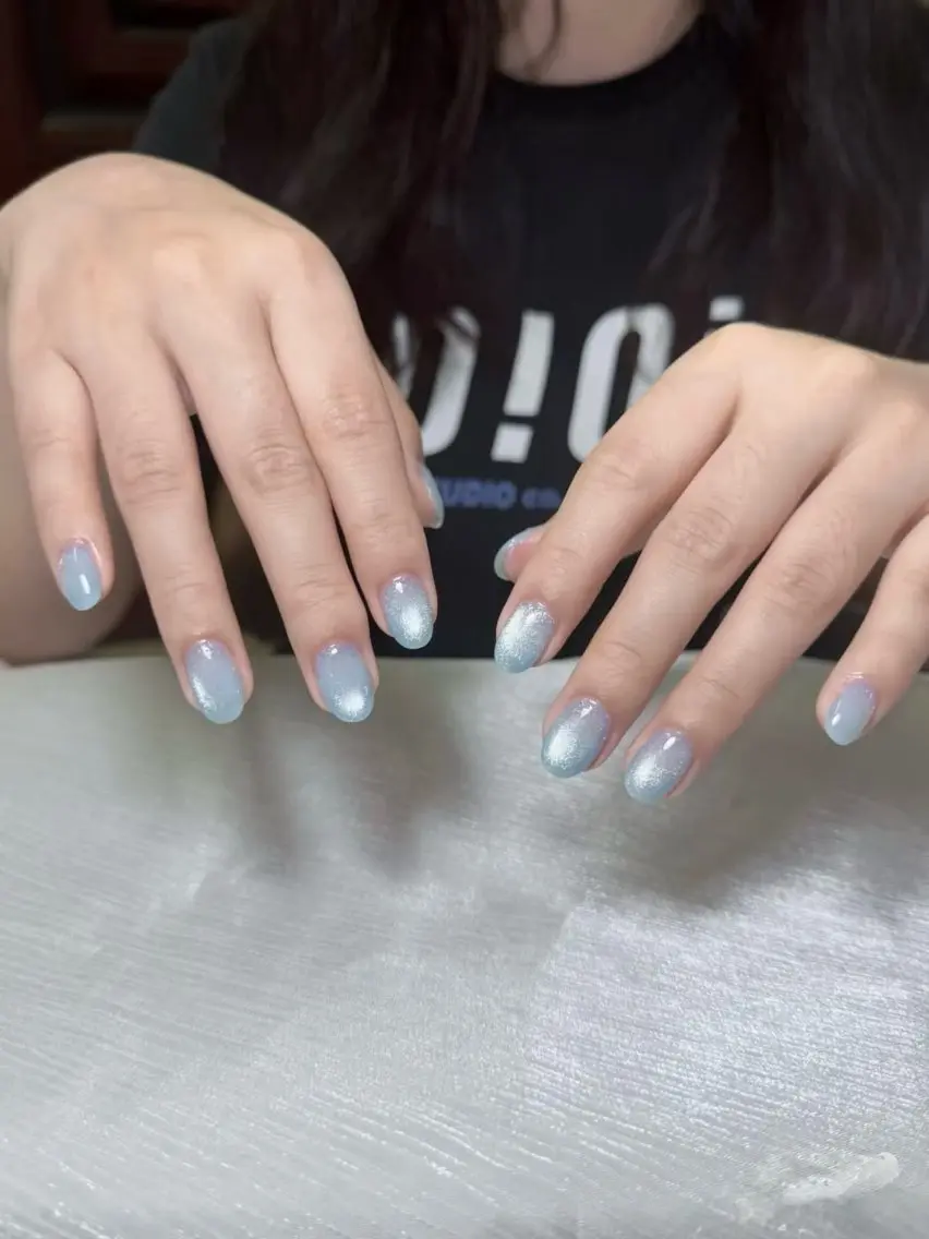 ネイル チークネイル ドット フレンチネイル グラデーション 韓国ネイル ハンドネイル Minette nailrinrinのネイルデザイン