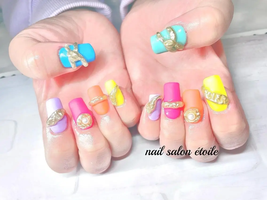 ネイル ジェルネイル マットネイル ニュアンスネイル ハンドネイル nail salon étoileのネイルデザイン