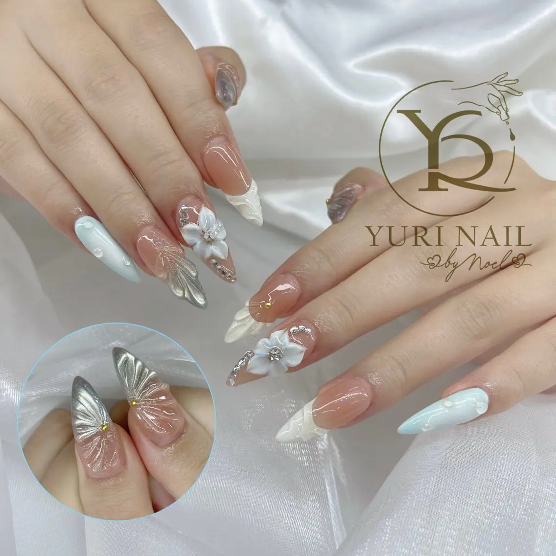 ネイル チークネイル フットネイル フレンチネイル グラデーション キラキラネイル ハンドネイル フットネイル ハンドケア YURI Nail Funabashiのネイルデザイン
