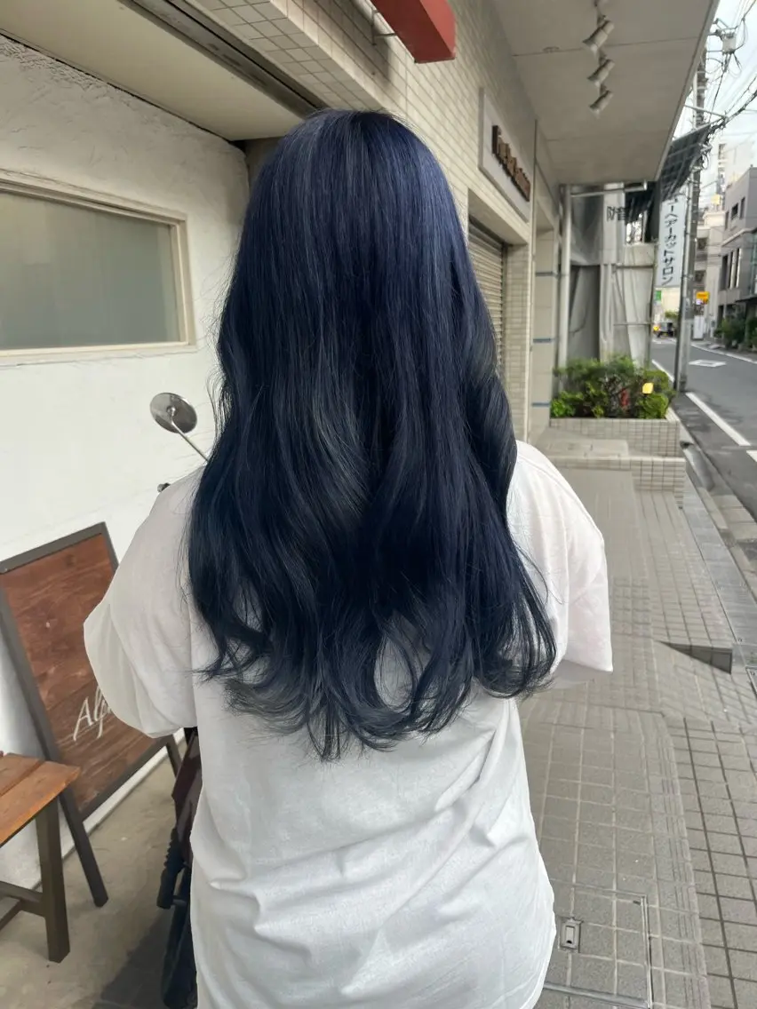 ロング ヘアカラー ヘッドスパ 正分 真美のヘアスタイル