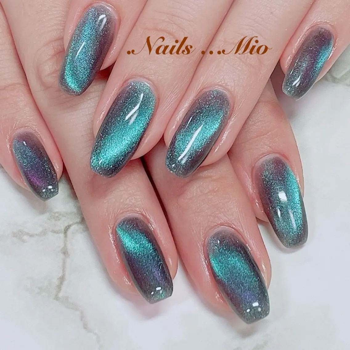 ネイル アートネイル ジェルネイル ハート マグネットネイル .Nails Mio 赤羽西ネイルサロンのネイルデザイン