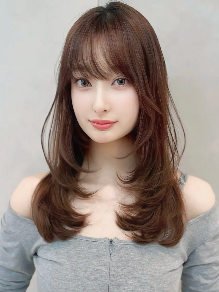 ミディアム カット ヘアカラー 久米 春輝のヘアスタイル